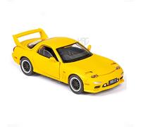 CYQOCD Collectible Race Car Model 1 32 For Mazda RX7 Alloy Die Cast Model Sport Car With 4 Doors Opened Pull Back Light Bedroom Decoration(A)