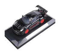 CYQOCD Collectible Race Car Model 1:43 For Porsche 911 GT3 RS Simulation Black Alloy Car Model Red Wheel Collection Ornaments Bedroom Decoration