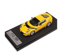 CYQOCD Collectible Race Car Model 1:64 For Ferrari F12 TDF Supercar Display Alloy Scale Car Model With Openable Front Cover Bedroom Decoration(Yellow)