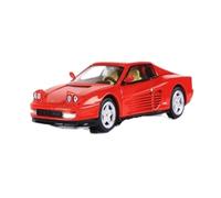CYQOCD Collectible Race Car Model 1:64 For Ferrari Testarossa Multicolor Alloy Scale Car Model Sedan With Open Rear Cover Bedroom Decoration(Red)