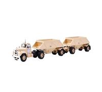 CYQOCD Collectible Race Car Model 1/64 For Mack B-61T + Bottom Dump Trailer 1957 Die-cast Alloy Trailer Model Collector's Edition Bedroom Decoration