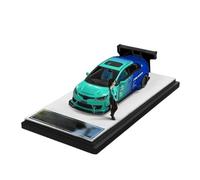 CYQOCD Collectible Race Car Model 1:64 For Nissan Civic Time Micro Advan/Falken Painting Alloy Diecast Model Cars Display Bedroom Decoration(Blue B)