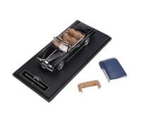 CYQOCD Collectible Race Car Model 1:64 For Rolls-Royce Corniche IV Convertible Classic Car Retro Alloy Car Soft Top Version Scale Model Bedroom Decoration(Black)