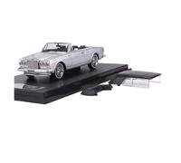 CYQOCD Collectible Race Car Model 1:64 For Rolls-Royce Corniche IV Convertible Classic Car Retro Alloy Car Soft Top Version Scale Model Bedroom Decoration(Silver)