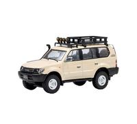 CYQOCD Collectible Race Car Model 1:64 For Toyota Land Cruiser Prado 90 Beige Alloy Car Model Collector's Edition Display Stand Ornaments Bedroom Decoration