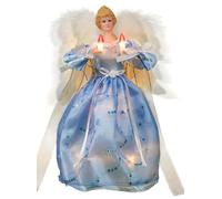 Cyraft Moving Angel Tree Topper with Lights, 30cm Blue, Separately Controlled Flapping Wings and Bright LEDs, 6 On / 18 Off Hours Cycle