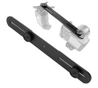 cyrank 10.6 Inch Flash Bracket, Dual Camera Mount Flash Bracket Extension Bar with 1/4 Screw Hot Shoe Dual Flash Bracket Holder for DSLR Camera