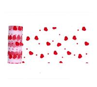 Cyrank 10 Yards Tutu Tulle with Glitter Sequin,Red Love Hearts Pattern Sequin Tulle Fabric Roll,Tulle Roll Spool Tutu Party Birthday Wraping Crafts,Fabric Roll Tulle Mesh Fabric for DIY Tutu Skirt