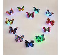 Cyrank 10pcs Luminous 3D Butterfly Wall Stickers, Glow in the Dark Butterfly Wall Decors Decal Removable Butterfly Wall Decals Decorfor Nursery Living Room Bedroom Home Decoration