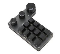 Cyrank 12 Key 3 Knob Mechanical Keyboard Red Switch Waterproof Dustproof Volume Control Shortcut Key Copy Sticky Ps Drawing Multifunctional Keyboard for Game Office(USB)