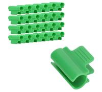 Cyrank 24PCS Greenhouse Clamps, Greenhouse Hoops for Raised Beds Plant Clips for Netting Garden Net Clips Film Row Cover Netting Tunnel Hoop Shed Film Clip Shading Net Rod Clips Film Buckles(19mm)