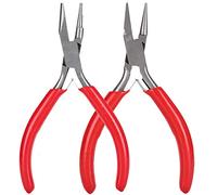 Cyrank 2pcs Needle Nose Pliers for Jewelry Making, Concave and Round Pliers Hollow/round Nose, Needle Nose Pliers Jewelry Craft Pliers for Handmade DIY Projects