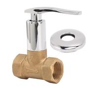 Cyrank 3/4 in Angle Water Shut Off Valve Copper, Water Stop Valve Ceramic and Brass, Concealed, Electroplated, Kitchen & Bathroom