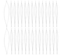 Cyrank 30pcs Beading Needles, 4.5cm Flexible Stainless Steel Sewing Needles Twisted Wire Big Eye Beading Needles with Holder Beading Needles Set for Jewelry Making