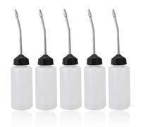 Cyrank 5PCS Sewing Machine Oiler, Extended Spout Oiler Bottle Plastic 120ml Oil Dispenser with Long Angled Spout Oiler for DIY Craft Making