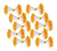 Cyrank 900pcs Double Heads Flower Stamen, Orange Gypsum Bouquet Decoration Handicraft Materials Festivals Wedding Gift Box Wreaths Decor DIY Craft Parts(1mm)