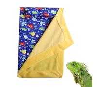 Cyrank Bearded Dragon Bed with Pillow, Soft Warm Lizard Sleeping Bag Blanket Bearded Dragon Terrariums Reptile Tank Accessories for Reptile Lizard Bearded Dragon(Blue)