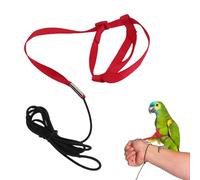 Cyrank Bird Harness, Adjustable Bird Leash Parrot Harness Parrot Leash Aviator Bird Harness Pet Parrot Bird Flying Harness Leash Outdoor Flying Training Rope for Bird Parrots (L)