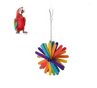 Cyrank Bird Toys, Parrot Foraging Shredder Toys Bird Swing Chew Toys Wooden Chewing Toy African Budgie Toys Birds Toys for Cage for Various Bird Parrots