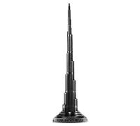 Cyrank Burj Khalifa Tower Model, 7.1in Miniature Dubai Tower Model Tower Ornaments Alloy Burj Khalifa Tower Model Metal World Famous Landmark Building Model Home Desktop Decor