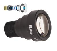 Cyrank Camera Lens, 50mm 5MP HD M12 Interface Aluminum Alloy HD Single Board Lens for CCTV Security Web Camera