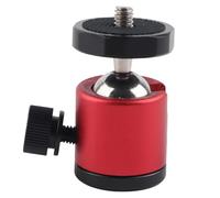 Cyrank Camera Tripod Ball Head, 360 Rotatable Ball Head 1/4 Inch Screw Ball Head Mount Durable Camera Mount Mini Cameras Ballhead(Red)
