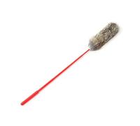 Cyrank Cat Toys for Indoor Cat, Wand Toys Interactive Toy Bite Resistant for Indoor Soft Flexible Pet Teaser Wand Toy Plush Teaser Wand for Training(grey)