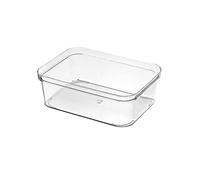 Cyrank Clear Plastic Drawer Organizer, Plastic Drawer Organizer Bins Bathroom and Kitchen Drawer Cabinet Organizer Trays for Makeup, Jewelry, Utensils and Gadgets(M-Square)