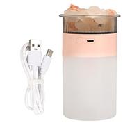 Cyrank Cool Mist Humidifier, 2-in-1 Essential Oil Diffuser Salt Rock Lamp Diffuser Aroma Therapy Diffuser Humidifier with LED Lights for Home Office Yoga(Pink)