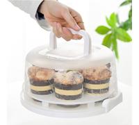 Cyrank Cupcake Carrier with Lid, 7 Slot Cake Carrier Holder Round Cupcake Container Deviled Pie Cake Container for Eggs Fruit or Snack Transport