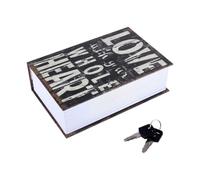 Cyrank Diversion Book Secret Safe 2 Keys Small Hidden Safe Security Box Portable Dictionary Lock Box Safe for Cash, Jewelry, Passport and Other Valuables(LOVE)