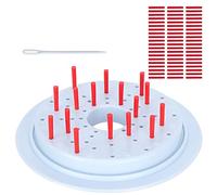 Cyrank Flower Knitting Loom Kit, Flower Loom Round Knitting Loom Set Flower Maker Weaver Tool Set Small Round Knitting Loom for Woollen Flowers