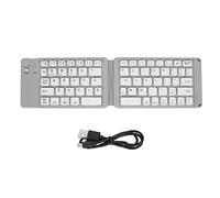 Cyrank Foldable Bluetooth Keyboard Slim Pocket Size Portable Wireless Keyboard Travel Keyboard Small Computer Keyboard for Win7 8 Tablet Notebook Mobile Phone(Grey)