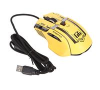 Cyrank Gaming Mouse, 10 Button Programmable Mouse 13 RGB Lighting Modes 6 Speed 12800dpi Wired Optical Gamer Mouse(yellow)