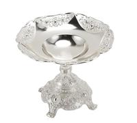 Cyrank Gold Fruit Bowl, Decorative Fruit Bowl Rack with Stand Table Countertop Holder Table Centerpiece Dish for Kitchen Countertop (Silver)