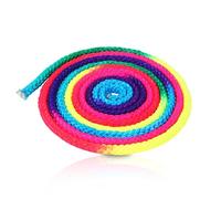 Cyrank Gymnastics Rope, 2.8m Rainbow Color Rhythmic Gymnastics Rope Solid Competition Arts Training Rope Gymnastic Skipping Rope Gymnastics Jump Rope for Exercise Arts Training