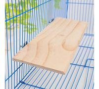 Cyrank Hamster Platform, Flat Wooden Stand Hamster Shelf Limbing Platform Bird Cage Accessories Pet Platform Climbing Platform Springboard Toy for Mouse Chinchilla Chipmunk Parrot - 13x28cm