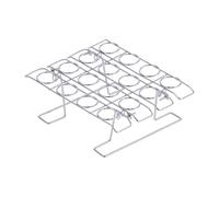 Cyrank Ice Cream Cone Holder, 16 Holes Cupcake Cones Baking Rack Stainless Steel Ice Cream Cone Holder Stand Ice Cream Cone Cupcakes Holder Cotton Candy Cones Holder for Baking