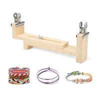 Cyrank Jig Bracelet Maker,Wood Paracord Jig Bracelet Wristband Maker,Jig Bracelet Kit,Adjustable Length Paracord Bracelet Kit Bracelet Maker,Wooden Frame Paracord Braiding DIY Craft Tool