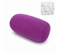 Cyrank Microbead Roll Pillow, Neck Cushion Mini Pillow Sleeping Neck Support Flexible Body Bean Round Cervical Roll Cylinder Bolster for Home Travel Sleep(Purple)