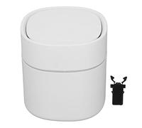 Cyrank Mini Desktop Trash Can,Swing Bin Waste Recycle Dustbins with Press Type Lid,Small Waste Garbage Basket Bin with Lids Removable Portable Trash Can Table Top Rubbish Bin for Home Office