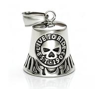Cyrank Motorcycle Bell, Skull Motorcycle Biker Bell Guardian Riding Bells Good Luck Biker Bells Keychain for Good Lucky on the Road