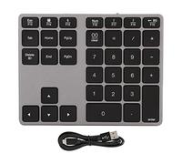 Cyrank Number Pad, BT308 Wireless Number Keypad Keyboard with 35 Keys Numeric Keypad Compatible for Bluetooth 5.0(Gray)
