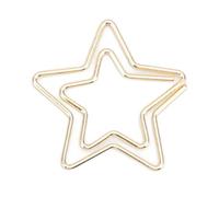 Cyrank Paper Clips, 100Pcs Gold Star Moon Shape Paper Clips Bookmarks Cute Paper Clips Metal Paper Clips Gold Paper Clips Small Paperclips Non Skid Bookmarks for Office School