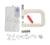 Cyrank Pearl Handmade Setting Machine,White Pearl Beads Hand Press Pearl Setting Machine,Pearls Accurate Positioning Manual Pearl Setting Machine Beads Rivet Fixing Machine for DIY Crafts