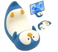 Cyrank Phone Stand, Cute Penguin Cell Phone Stand Resin Small Desk Smartphone Stand Mount Mobile Phone Stand Phone Holder Desk Mobile Phone Holder for Smartphone Home Decor, 3.1×2.6×1.8in(Penguin)
