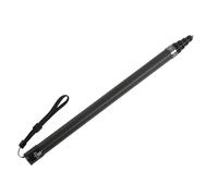 Cyrank Portable Mic Boom Pole Arm, 3m Telescopic 9 Section Microphone Boom Arm, Black Aluminum Alloy, Carbon Fiber, Modern and Sl or Live Events