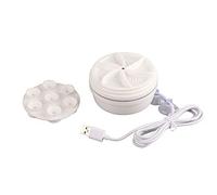 Cyrank Portable Washing Machine, Mini Washing Machine Portable Ultrasonic Washer for Travel Home Business White