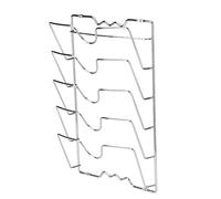 Cyrank Pot Lid Holder, 5-Tier Wall Mounted Pot Lid Rack Pot Lid Organizer Rack Metal Wire Pot Lids Holder Pan Cover Storage Holder Hanging Cutting Board Organizer for Kitchen Cabinet Door