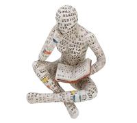 Cyrank Resin Reading Woman Figurine, Pulp Woman Reading Bookshelf Decor Abstract Art Sculpture Bookworm Sculpture Abstract Reading Figurine Figurines Ornaments Ladies Reading Pulp Molding